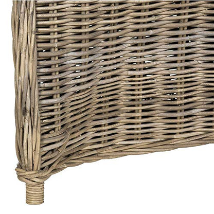 SAFAVIEH Furniture - Zane Club Chair - 17.3" Seat Height - Grey - Rattan - Coastal Woven Design - Ideal for Living Room, Sunroom, Bedroom - Fully Assembled (SEA7006A)