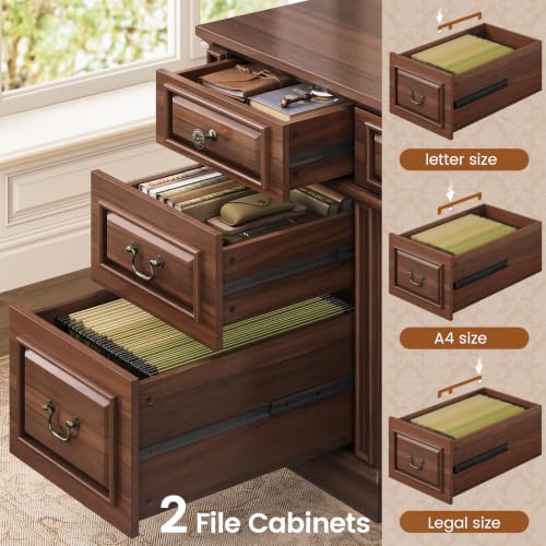 60.6" Executive Desk with 7 Drawers & Charging Station, view 5