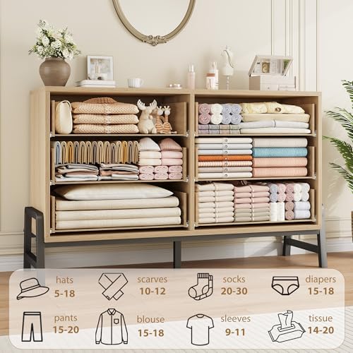 6 Dresser for Bedroom, 52 in Wide Drawer with Large Storage Space, view 7