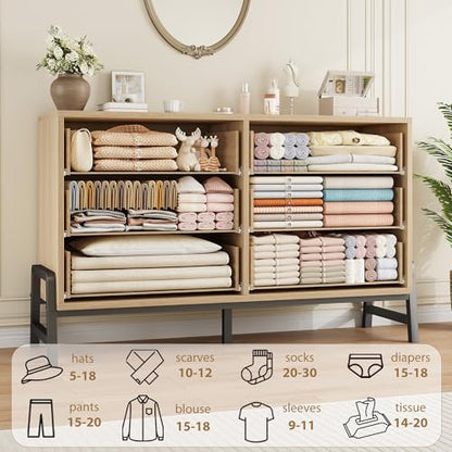 6 Dresser for Bedroom, 52 in Wide Drawer with Large Storage Space, view 7