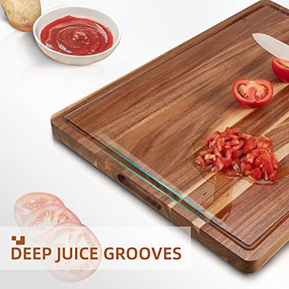 Extra Large Acacia Wood Cutting Boards for Kitchen, 24 x 18 Inch, view 5