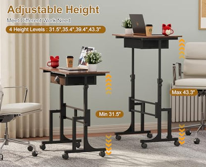 Adjustable Height Standing Desk With Drawer, view 4