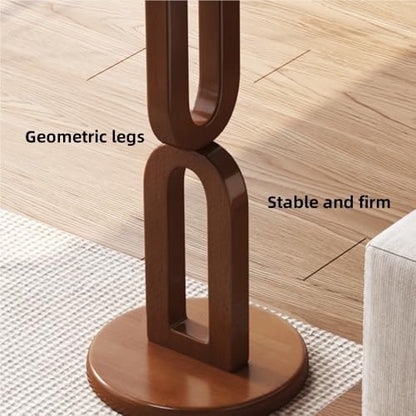 Solid Wood Round Side Table - Small Aent Table for Living Room, Bedroom, or Study - Perfect Corner Coffee Table for Small Spaces & Home Decor (Black)