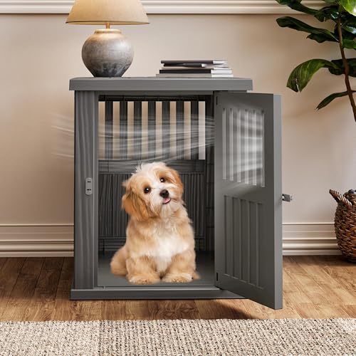 Heavy Duty Dog Crate Furniture Lockable Indoor Outdoor Kennel & End Table, view 3