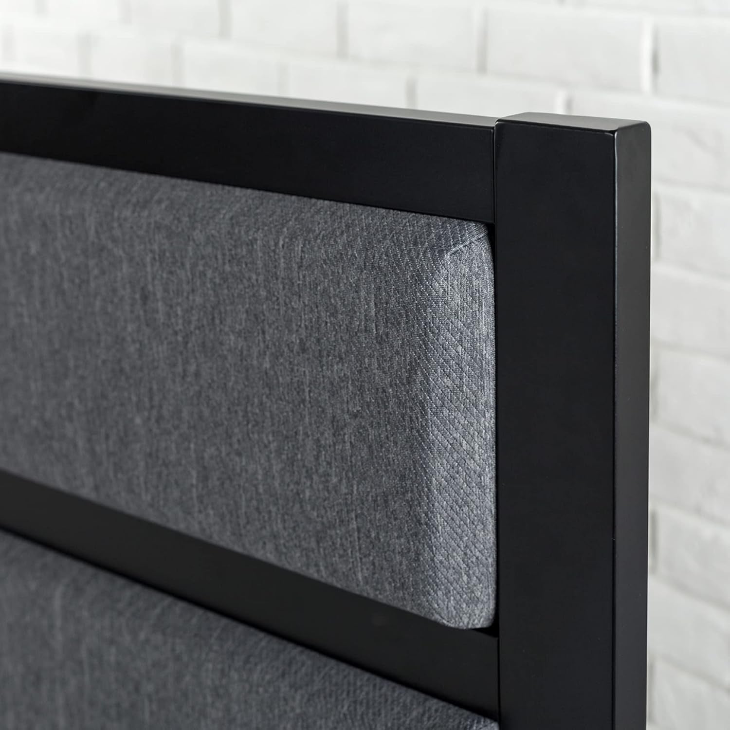Modern Studio Upholstered Metal Headboard, Full