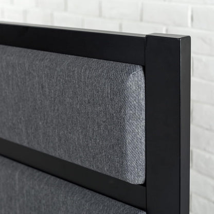 Modern Studio Upholstered Metal Headboard, Full