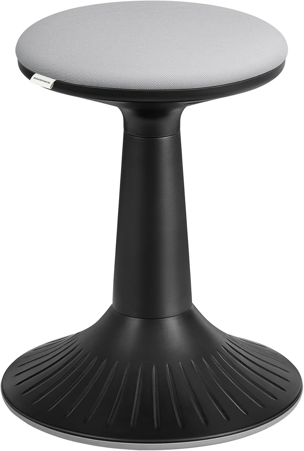 Kids Wobble Chair 6-12Y, Active Sitting Stool with Focus Support, 18.1" Height 154 Lb Capacity, Anti-Slip Base Tool-Free Assembly, Pale Blue and Dove Gray UOSC010Q01