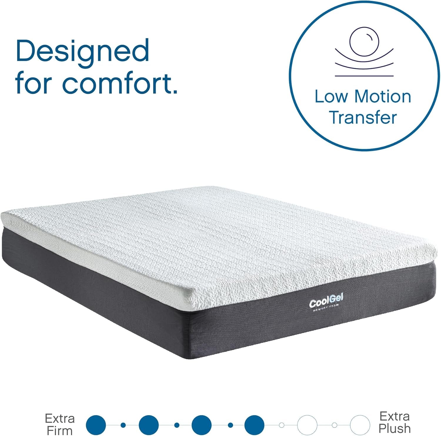 12 Inch Queen Memory Foam Mattress Medium Firm, Queen Size Memory Foam Mattress Cooling, Made in the USA, 12" Depth with Pressure Relief, Certipur-Us Certified No Fiberglass, Coolgel Bed