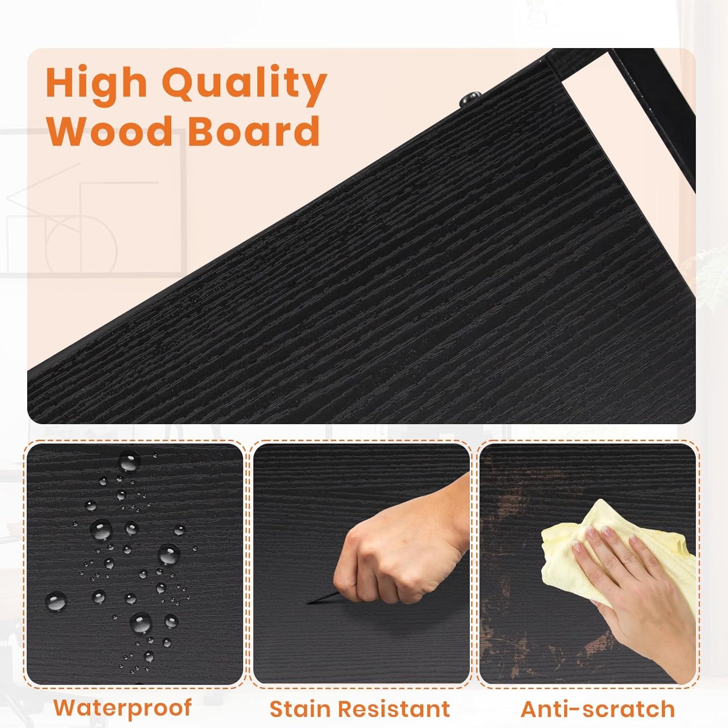 Book Shelf, 5 Tier Bookcase, Modern Tall Bookshelf for Garage Kit, Cds, Movies, Industrial Corner Storage Organizer for Bedroom Home Office Kitchen Living Room, Black