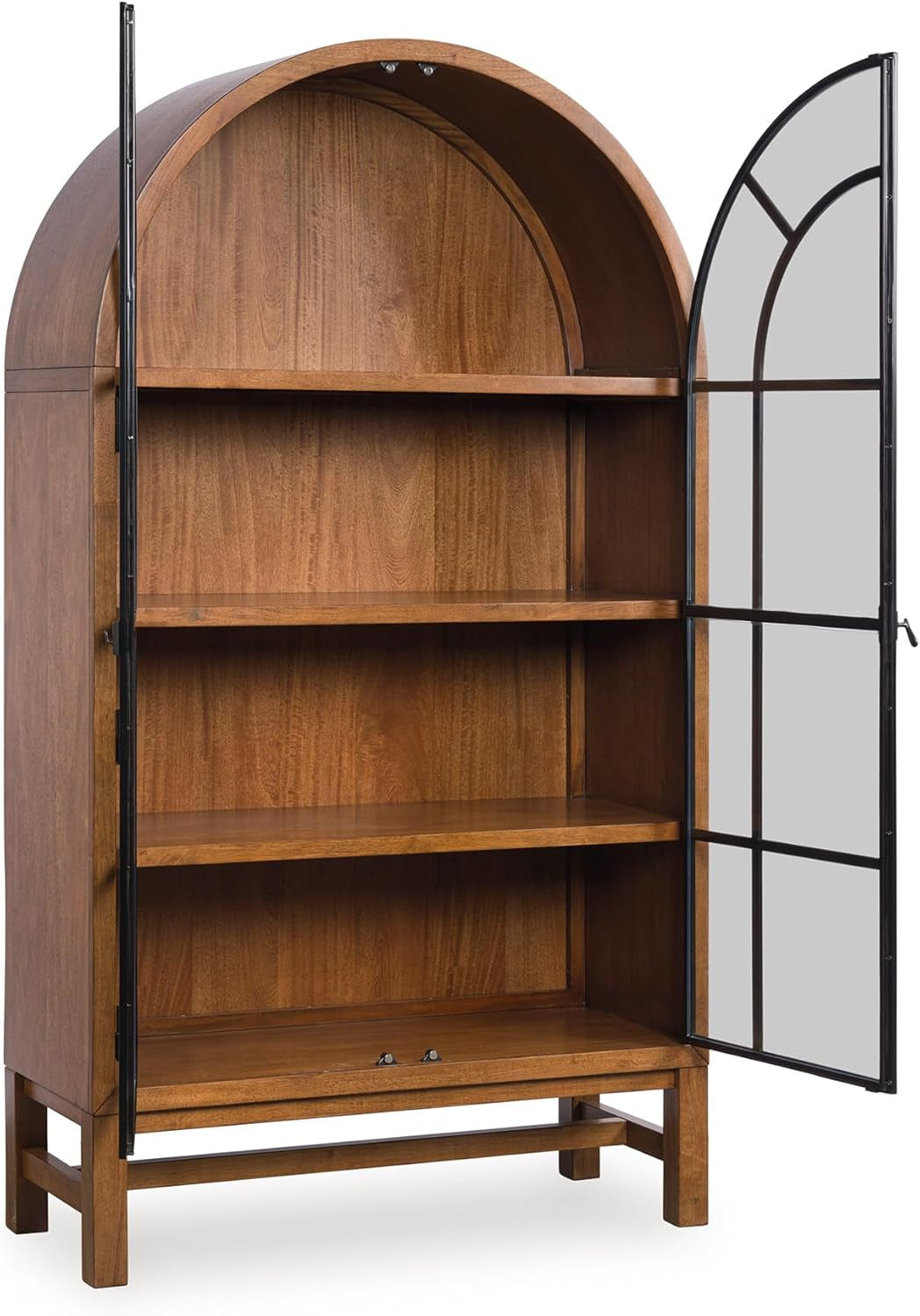 Chadworth Classic Display Cabinet with Anti-Tipping, Light Brown & Black