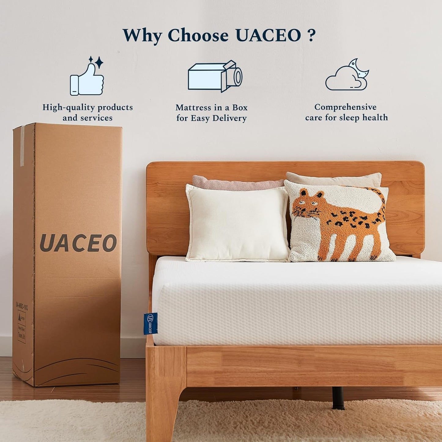 Full Mattress, 6 Inch Memory Foam Mattress in a Box, Fiberglass Free Full Size Mattresses for Pressure & Pain Relief, Soft and Comfortable