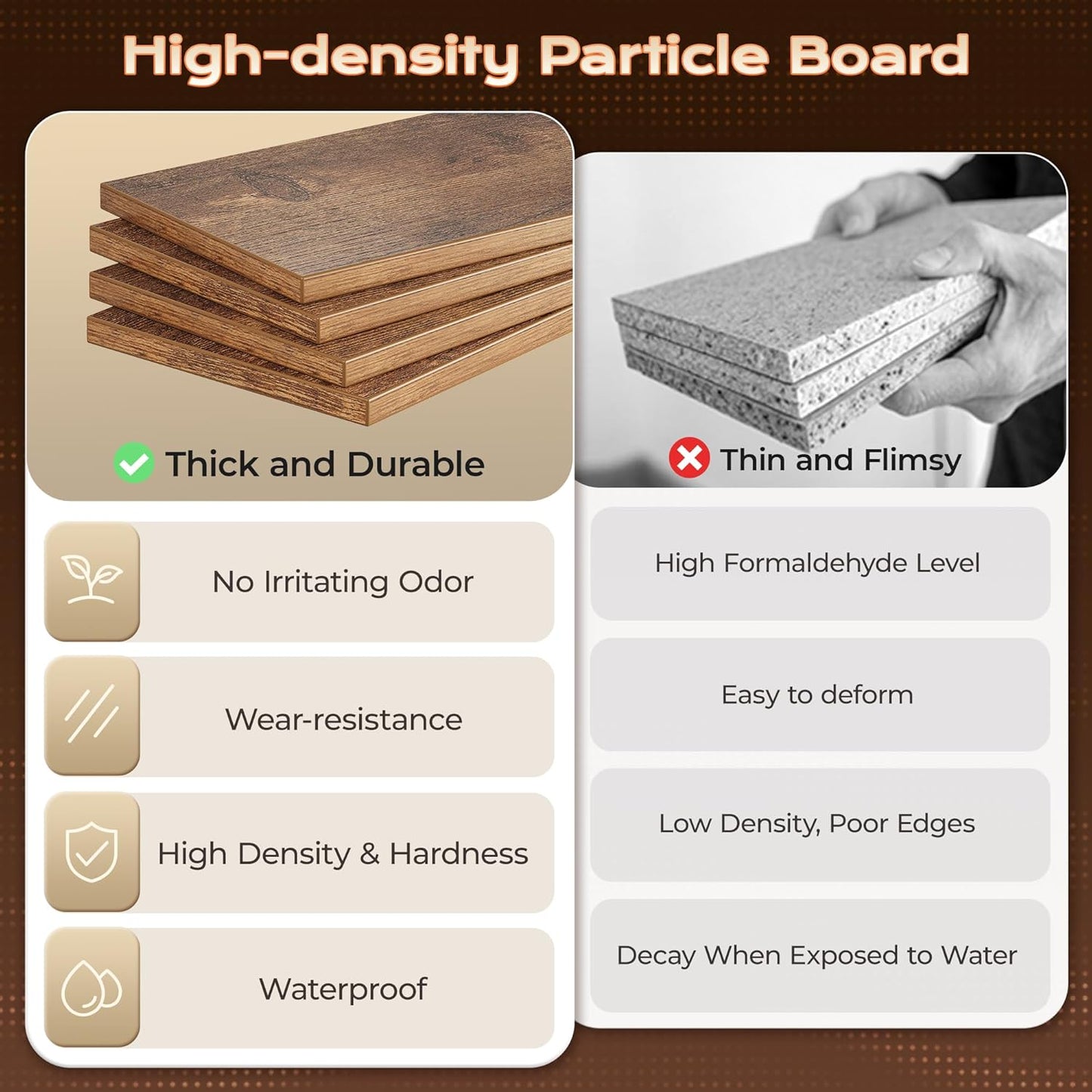 63 Inch L Shaped Desk with Power Outlets and USB-C Port, 0.95 Inch Thicker Desktop, Reversible Computer Desk, Larger Office Corner Gaming Desk, Metal Frame, for Home Office, Study, Rustic Brown