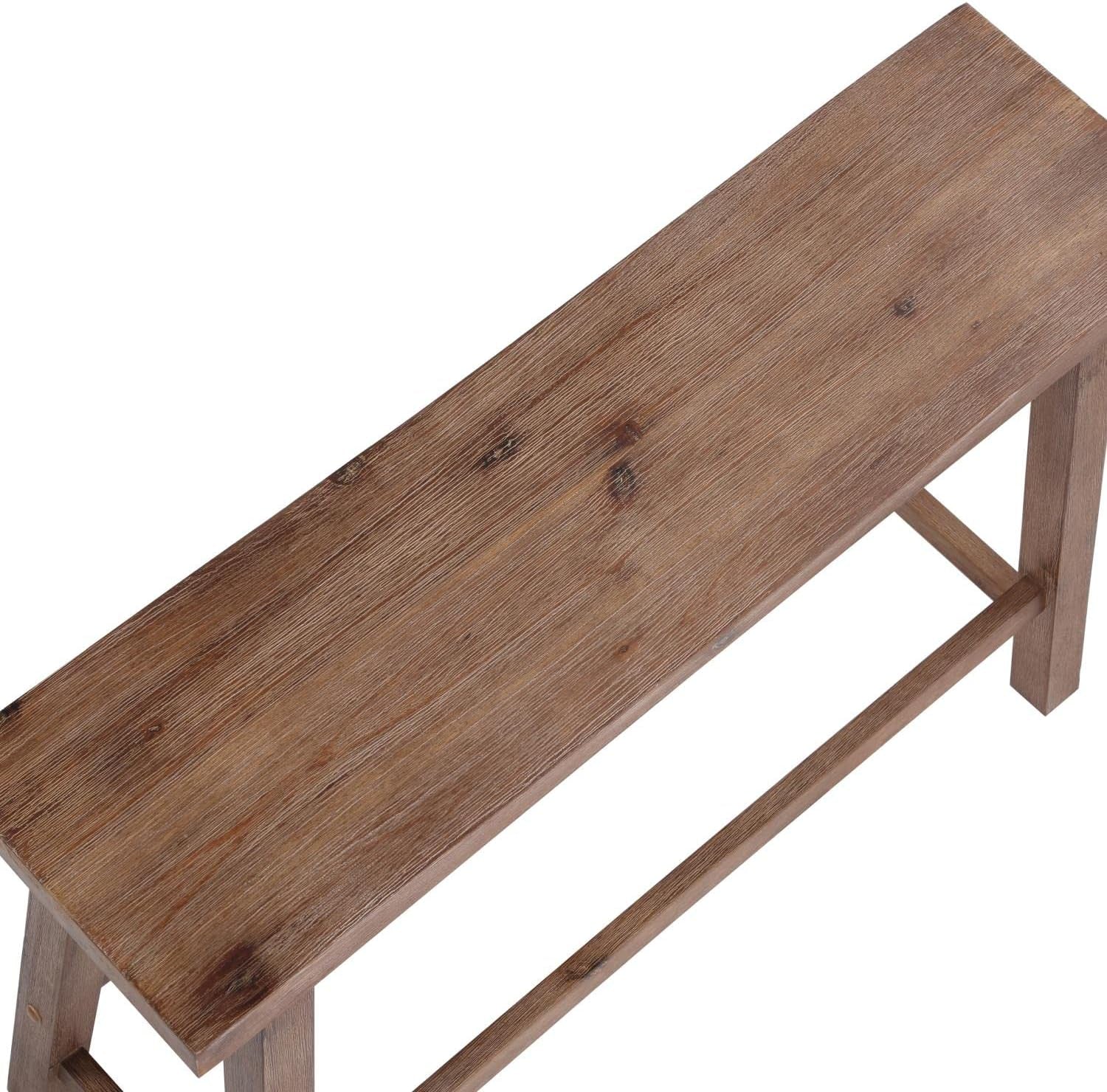 Sonoma Saddle Bench, 24-Inch, Barnwood Wire-Brush, Model:75025