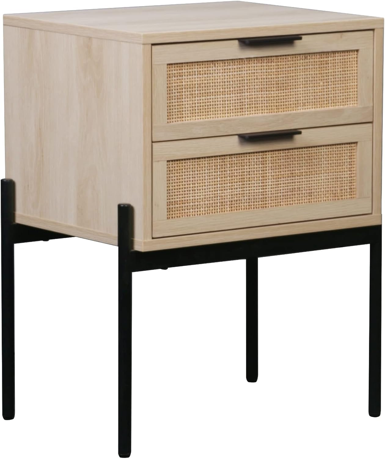 Modern Nightstand, End, Bedside or Side Table with Storage for Living Room or Bedroom