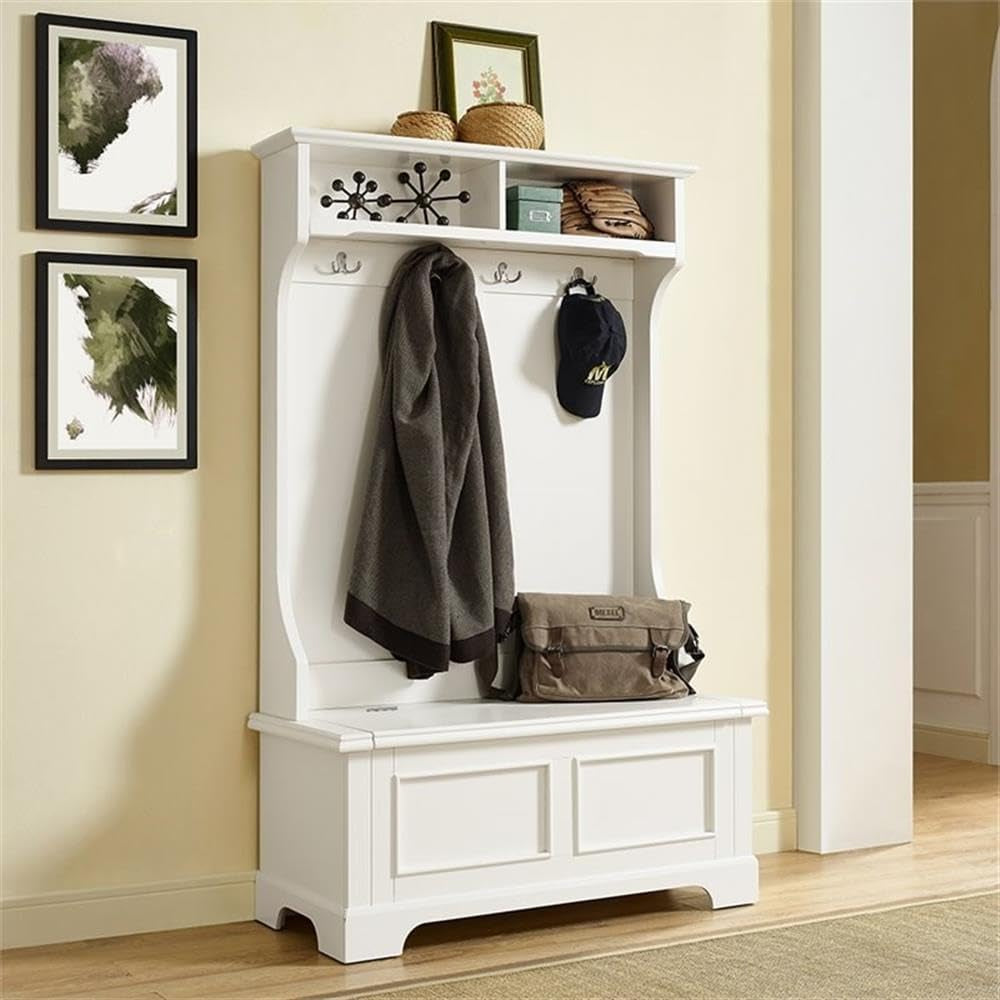 Hall Tree in White