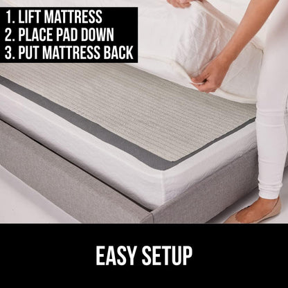Non Slip Mattress Gripper, Prevents Mattresses from Sliding and Holds Bed in Place, Pad Grips Beds, Sofa, Couch, Chair Cushions and Helps Keep Topper from Slipping, Easy Trim Pads, Queen