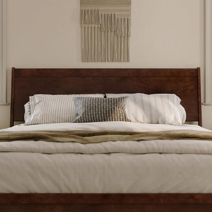 , Casanova King Solid Wood Panel Headboard, Walnut