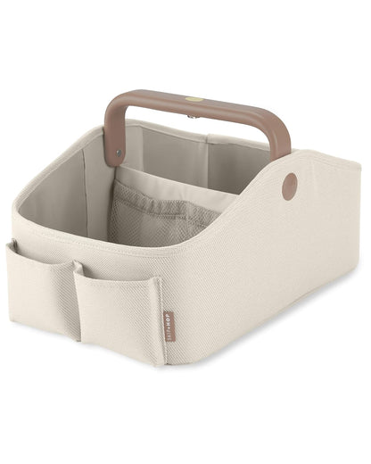 Skip Hop Diaper Caddy Organizer with Touch Sensor Night Light Nursery Style Oat
