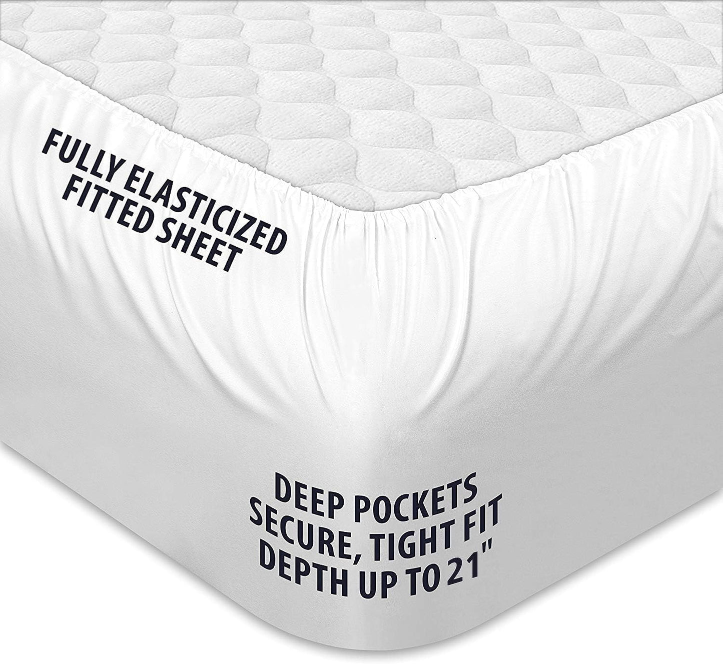 King Mattress Topper, Extra Thick Pillowtop, Cooling Plush Mattress Pad Cover Cotton Top Bed Topper Protector with 8-21 Inch Deep Pocket
