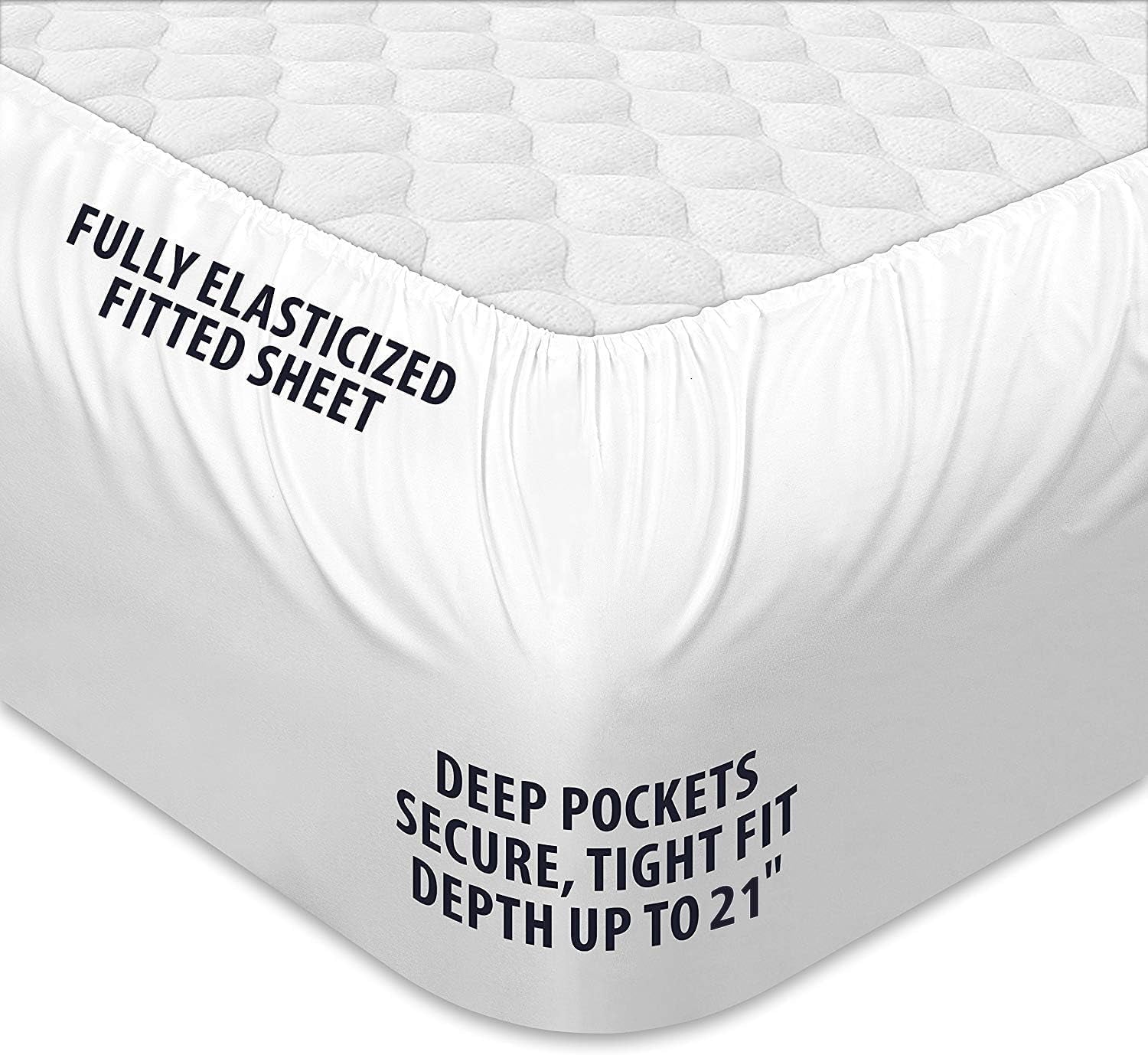 King Mattress Topper, Extra Thick Pillowtop, Cooling Plush Mattress Pad Cover Cotton Top Bed Topper Protector with 8-21 Inch Deep Pocket