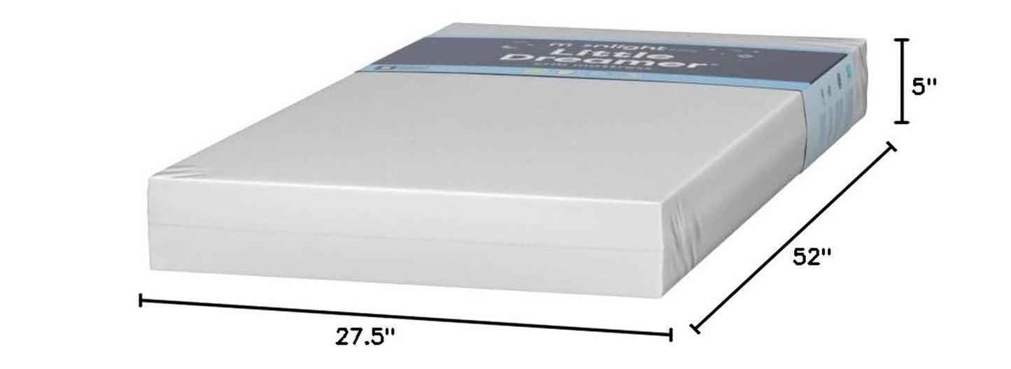 Little Dreamer Crib Mattress – Dual-Sided Baby and Toddler Mattress, Firm Infant Support, Waterproof and Hypoallergenic, 5" Foam, Standard Size, Made in USA