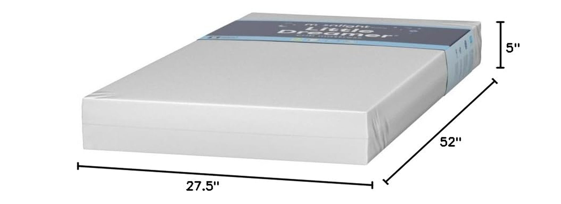 Little Dreamer Crib Mattress – Dual-Sided Baby and Toddler Mattress, Firm Infant Support, Waterproof and Hypoallergenic, 5" Foam, Standard Size, Made in USA