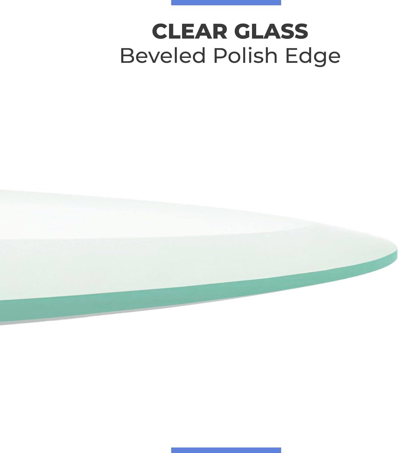 36" Inch round Glass Table Top 3/8" Thick Tempered Beveled Edge by