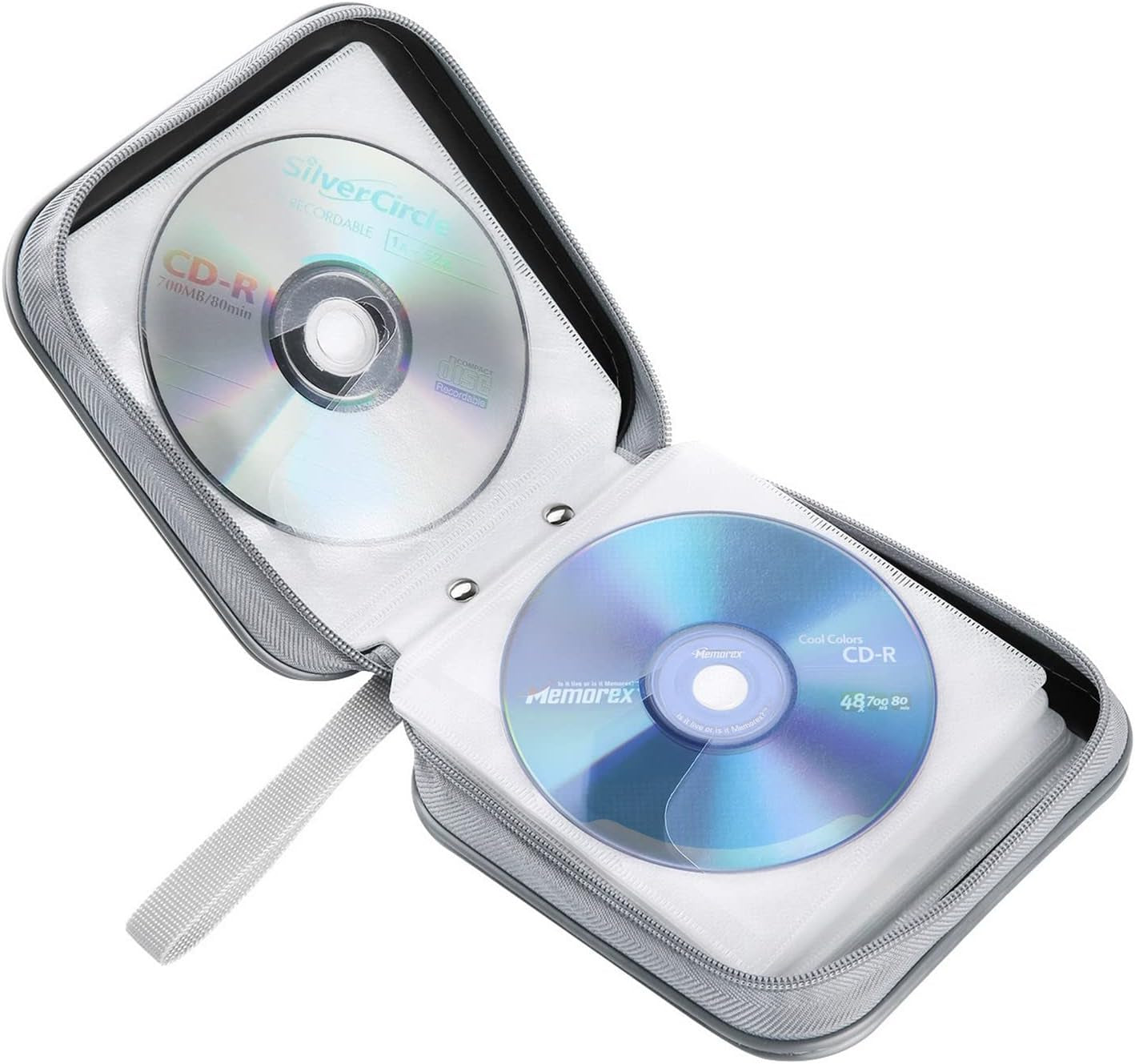 CD Case, 40 Capacity CD/DVD Case Holders Wallet Hard Plastic DVD Disc Cases Storage Binder for Car Home Office Travel (Black)