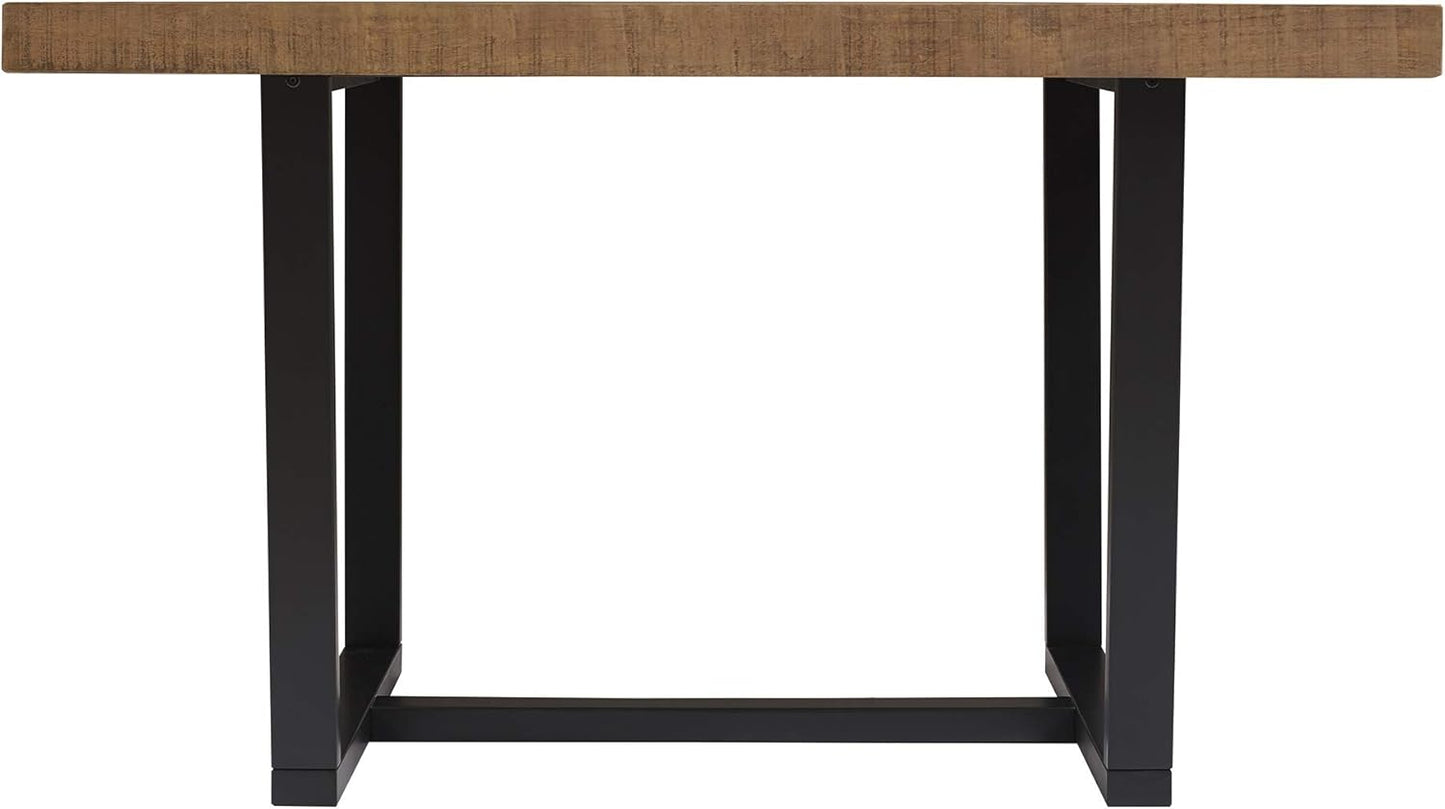 Durango Distressed Solid Wood Dining Table, 52 Inch, Rustic Oak