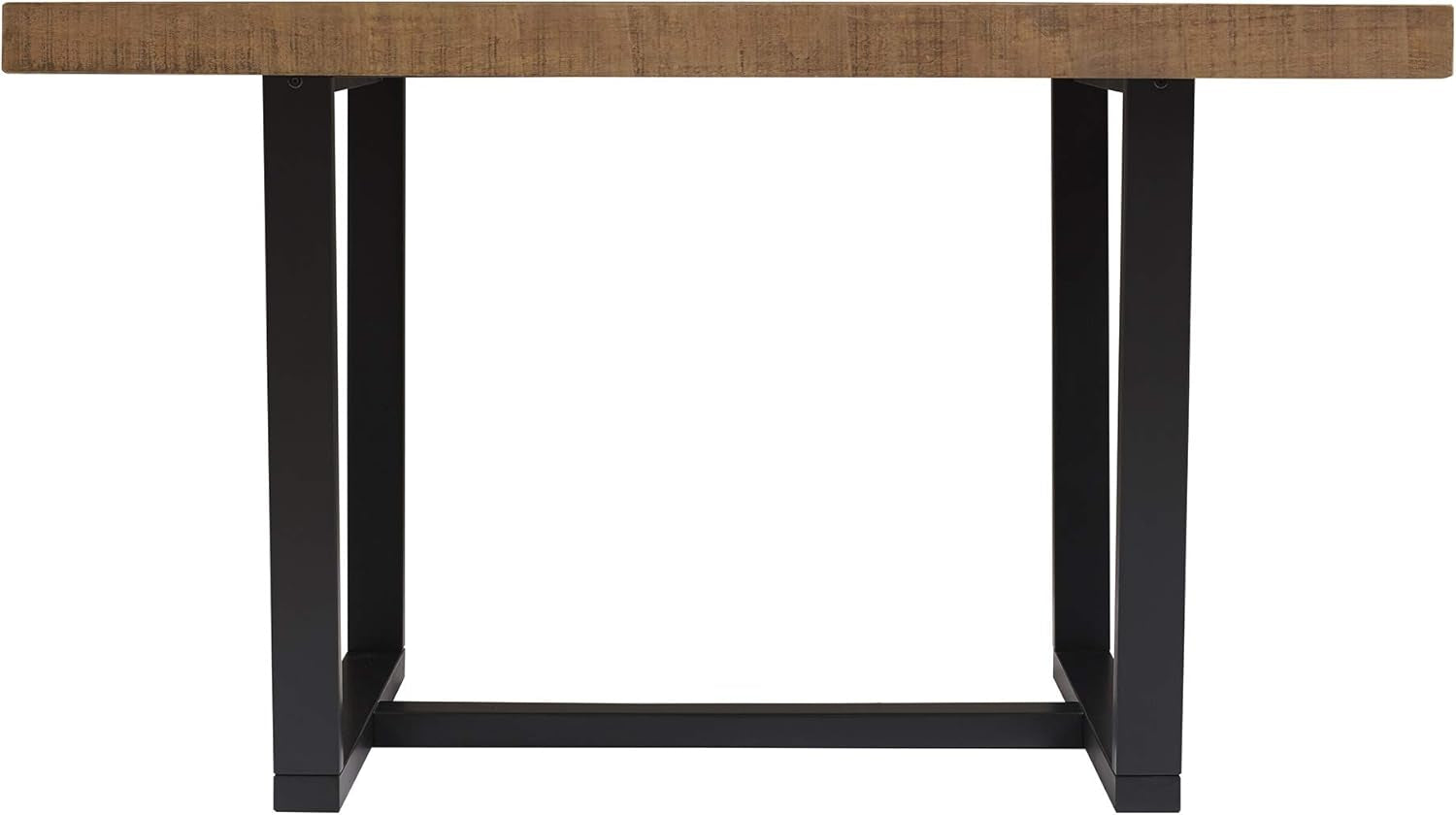 Durango Distressed Solid Wood Dining Table, 52 Inch, Rustic Oak