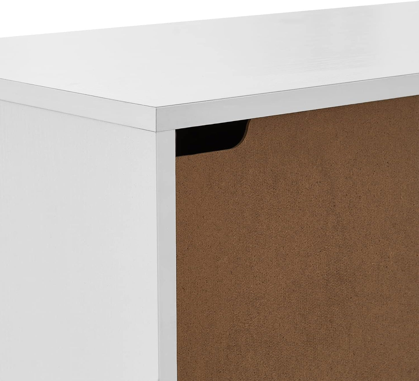 Sideboard Buffet Cabinet Kitchen Storage Cabinet Living Room 4 Doors Console Table (White)