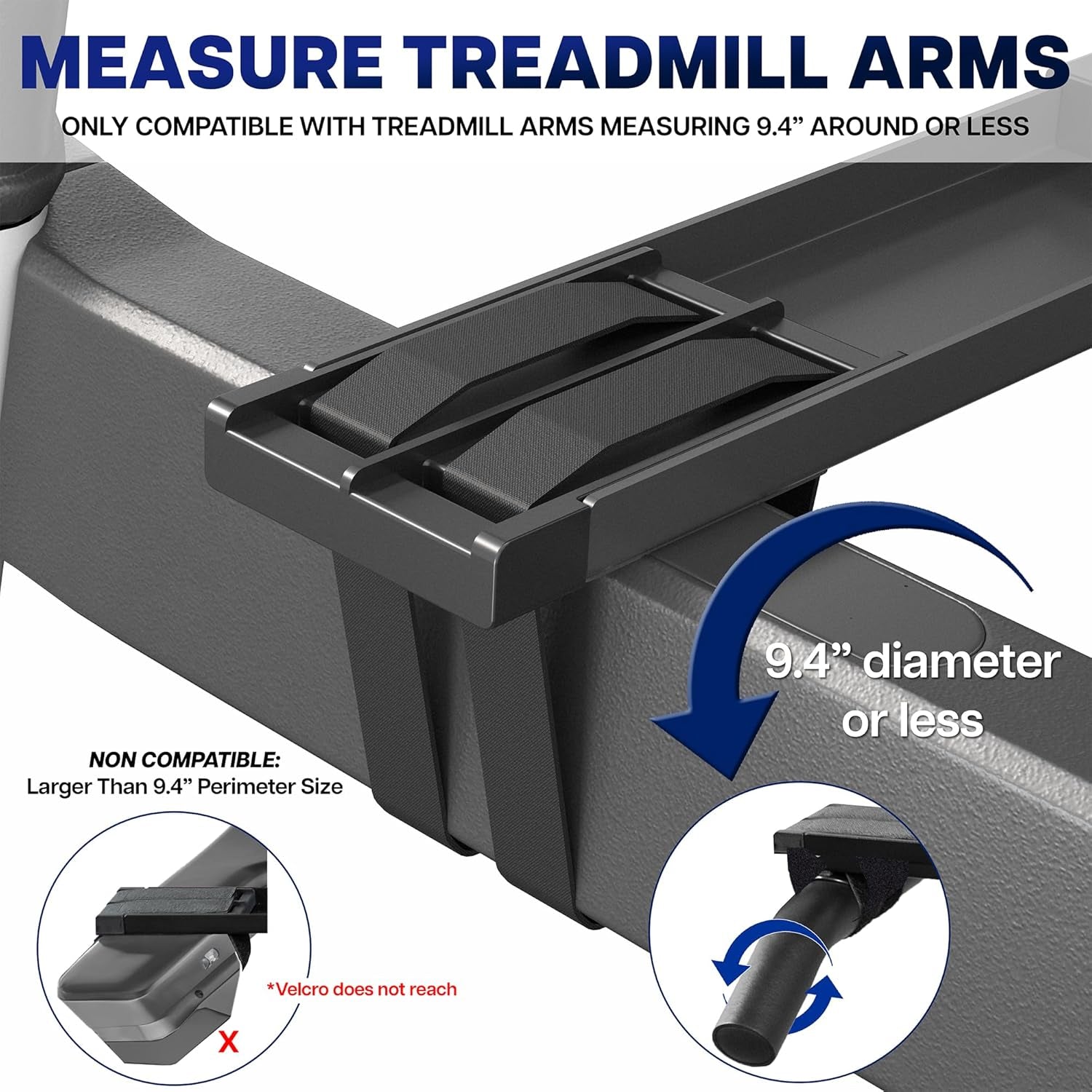 Universal Wooden Laptop Treadmill Desk, Adjustable Ergonomic Notebook Mount Stand for Treadmills, Includes Mouse Pad and Wrist Support, Stand-Tdml4