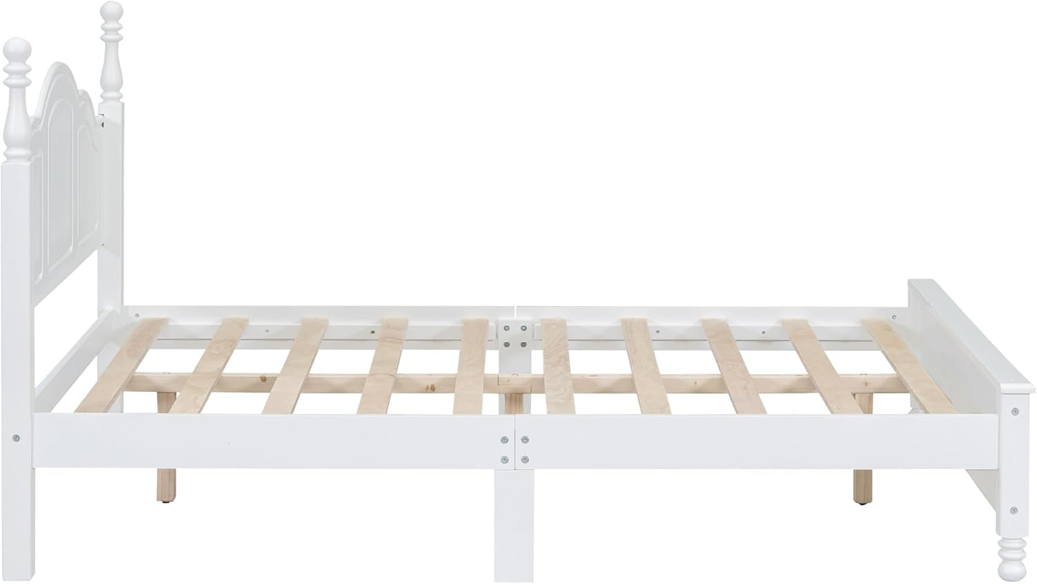3-Pieces Bedroom Sets,Full Size Wood Platform Bed Frame for Boys Girls Kids Adults Toddler and Two Nightstands-White