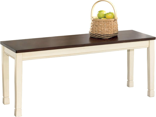 Whiteowing Bench, 44.25" W X 16.25" D X4.25 H, White