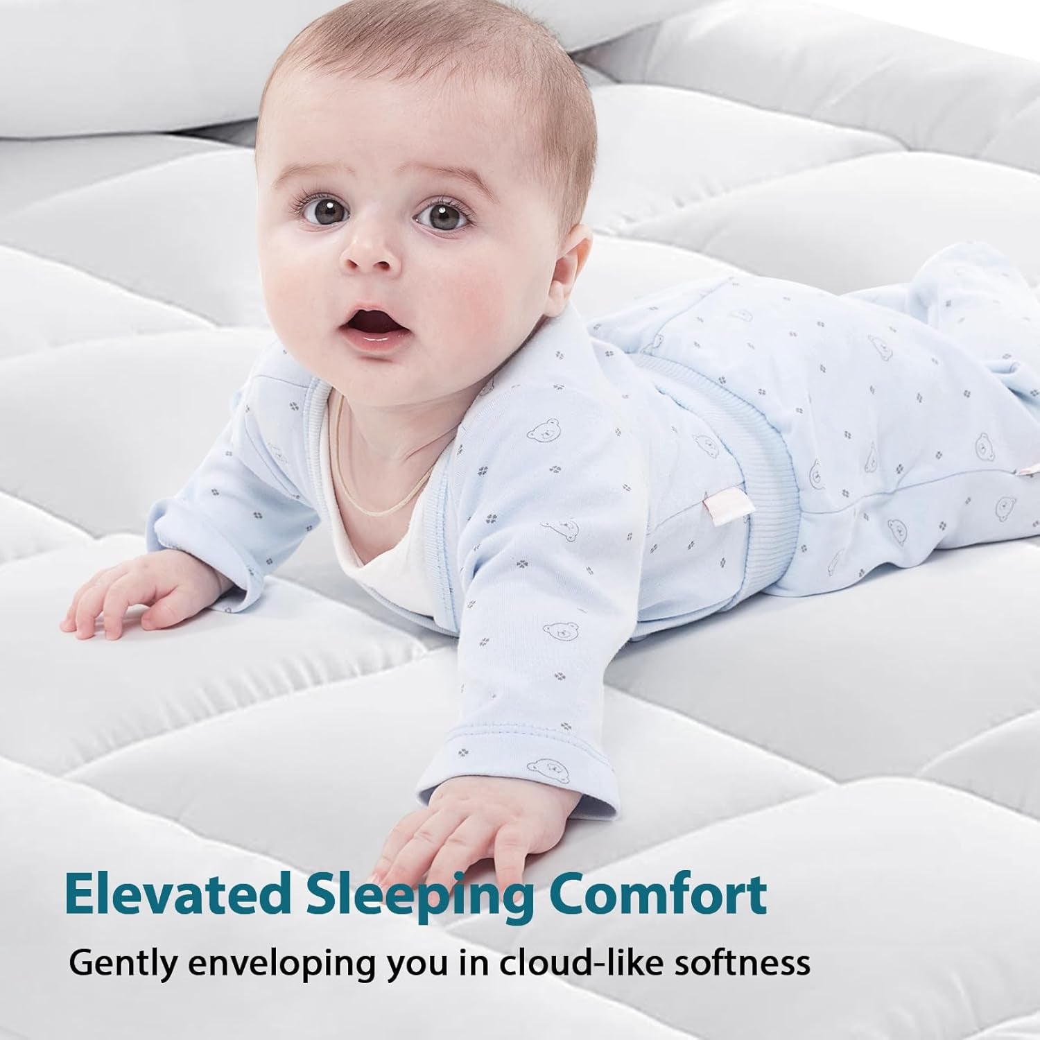 Queen Mattress Topper for Back Pain - Extra Thick Cooling Mattress Pad Cover for Queen Size Bed - Soft Mattress Protector Pillow Top with 8-21 Inch Deep Pocket 3D Snow down Alternative Fill