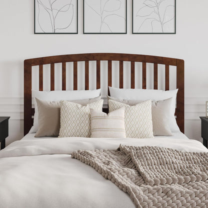, Richmond Slatted Queen Solid Wood Headboard, Walnut