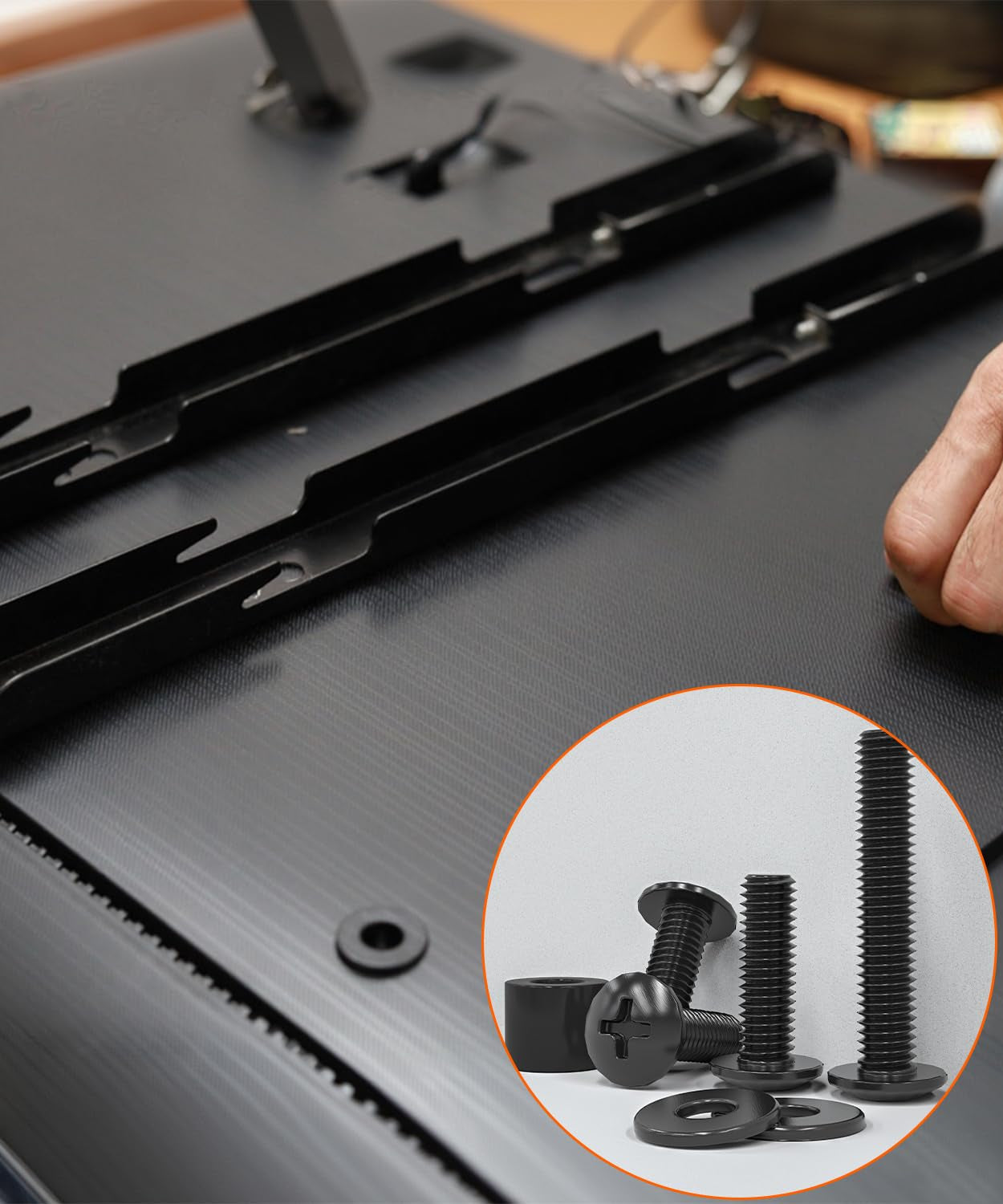 Universal TV Mounting Hardware Kit with Box, M4 M6 M8 Screws and Washers Spacers, Replacement Screws Set for Most Flat Curved TV Monitors, YD9041