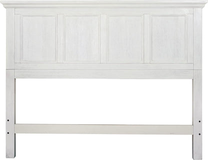 Farmhouse Basics Queen Headboard Only, Rustic White Finish