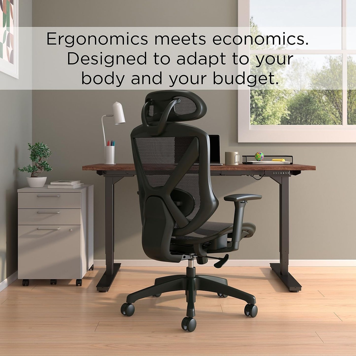 Dexley Ergonomic Mesh Swivel Task Chair, Black (UN56946)