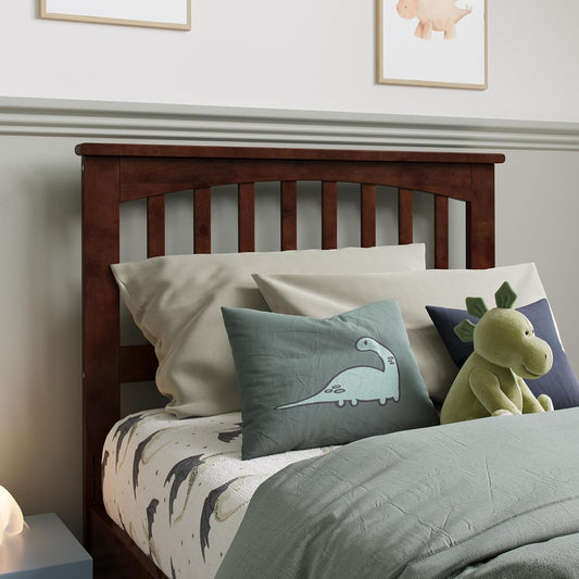 , Mission Twin Solid Wood Headboard, Walnut