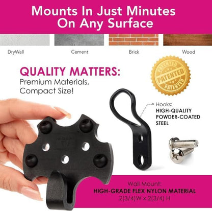 Hangsmart TV® Wall Mount NO Stud - Original & Patented Easy Install, DIY for 19-100" Tvs, Holds up to 150LBS, Fits Most LED LCD Flat Screens & Monitors, Includes Hardware