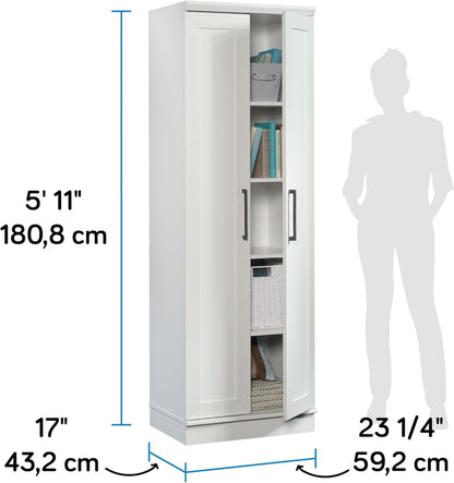 Homeplus Storage Cabinet/ Pantry Cabinets, Soft White Finish