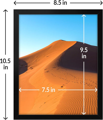 8X10 Picture Frame for Wall Display, 8X10 Black Picture Frame with HD Plexiglas, 8 X 10 Poster Frame 1 Pack, Display Frame for Vertical or Horizontal, Classic Collection