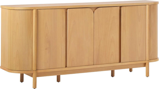 Ezra 70" Curved Sideboard Cabinet - Natural