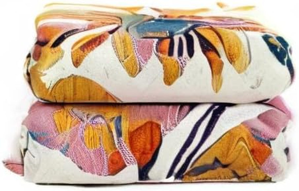 Boho Throw Blanket 100% Cotton Ultra Soft Bed Throw Large Fall Blanket Floral Bird and Butterfly Farmhouse Decor Bed Blankets,60"×80" All Season Blankets for Sofa Couch Chair