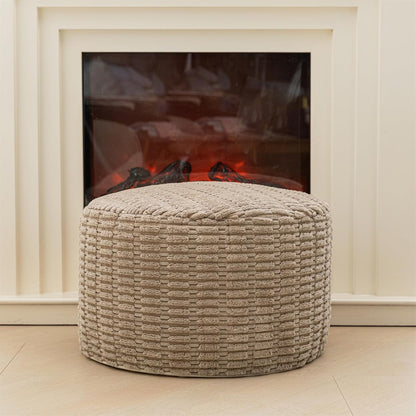 Pouf Ottoman Stuffed round Modern Foam Filled Ottoman Foot Rest Poufs for Living Room Chair Decorative Boho Foot Stool for Wedding Christmas Party