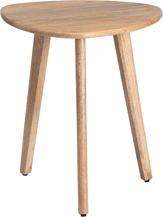Side Table - Wandsworth Wooden End Table - Exclusively Designed Hand Crafted Small Tables - Contemporary Triangle End Table for Living Room, Bedroom Bedside Tables and Office, Natural