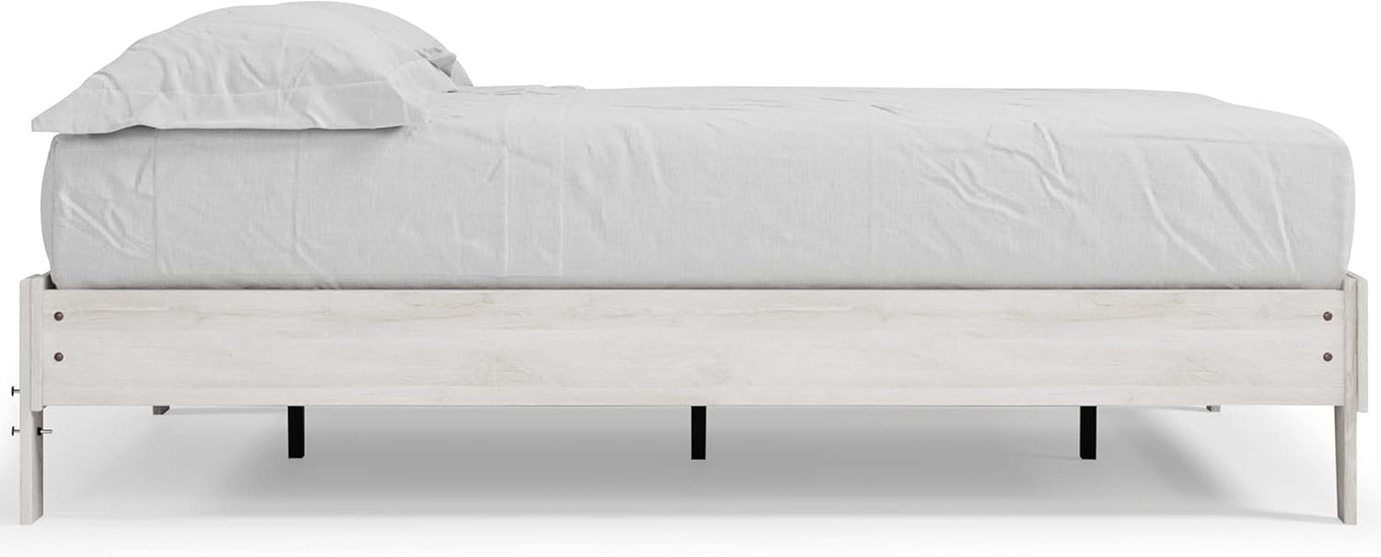 Shawburn Modern Farmhouse Platform Bed, Queen, Whitewash