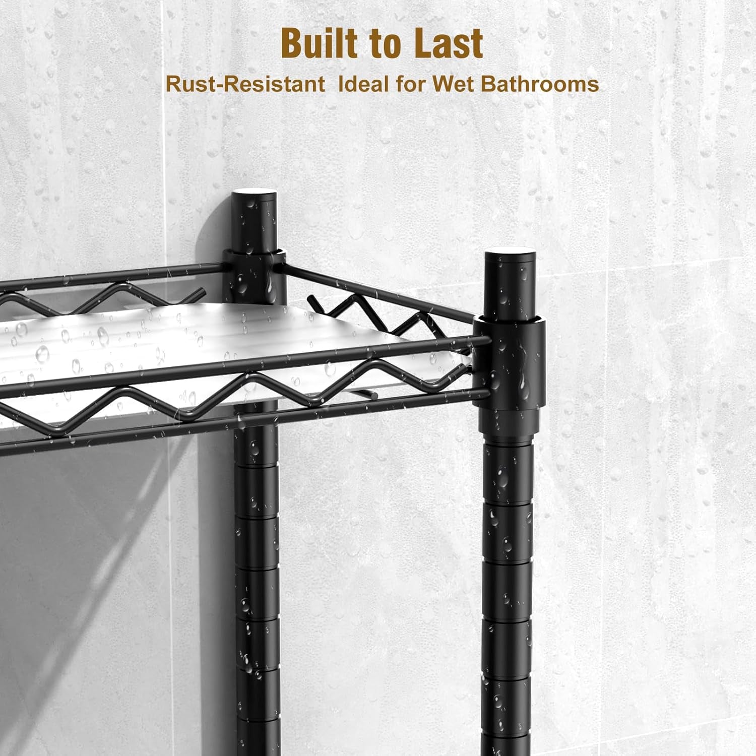 4 Tier over the Toilet Storage Rack, Bathroom Organizers and Storage over Toilet with Adjustable Shelf and Basket, above Toilet Storage Bathroom Cabinet for Small Space (Black)