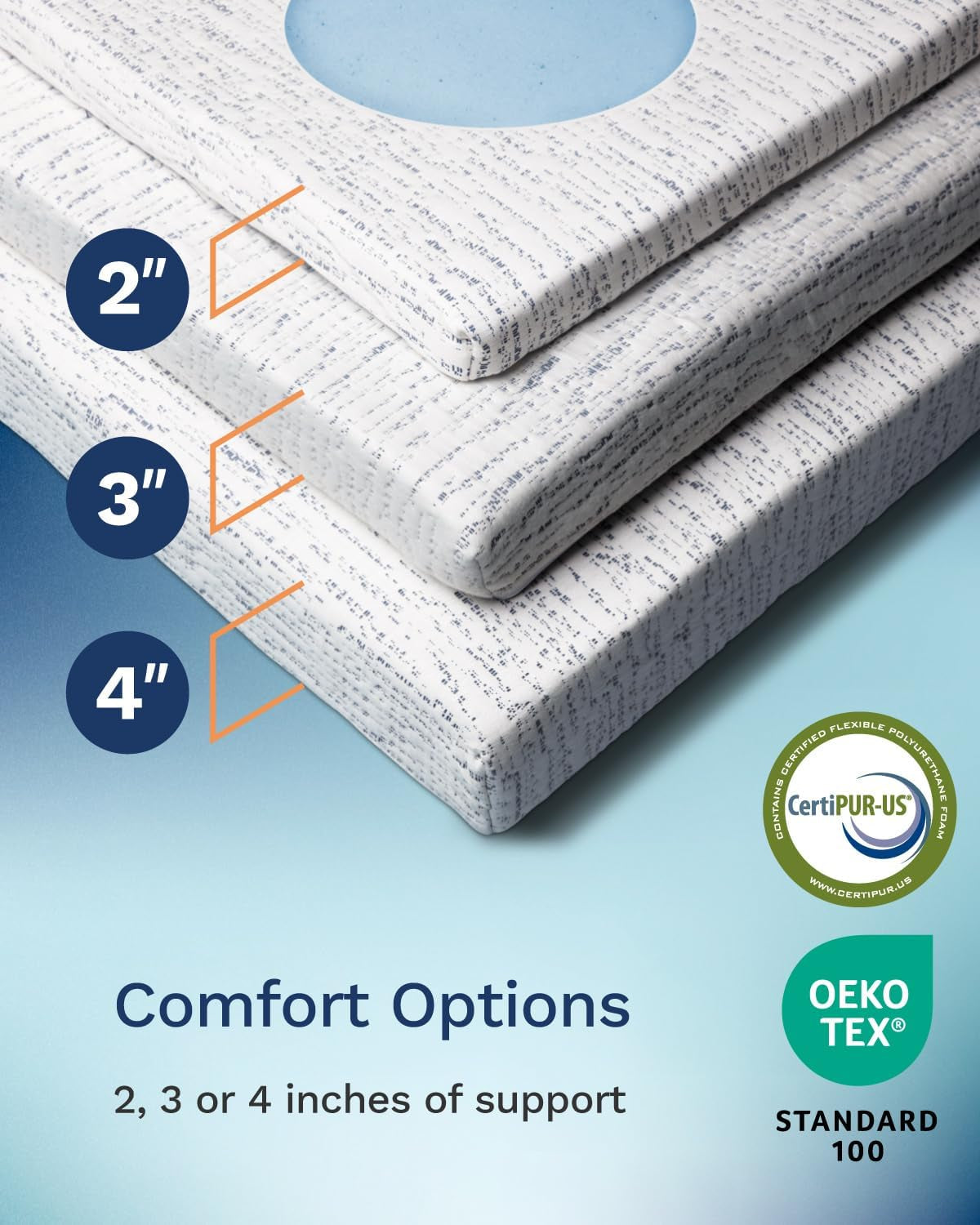 3 Inch Memory Foam Mattress Topper King - Select High Density - (Gel-Infused and Ventilated) Mattress Pad with Soft Removable Bamboo-Rayon Cover